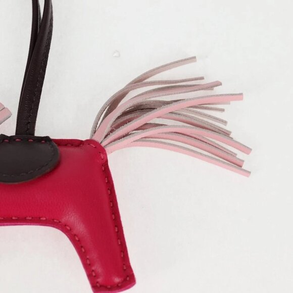 HERMES Rodeo Charm PM Charm Leather Pink Auth 133735 - Picture 8 of 12